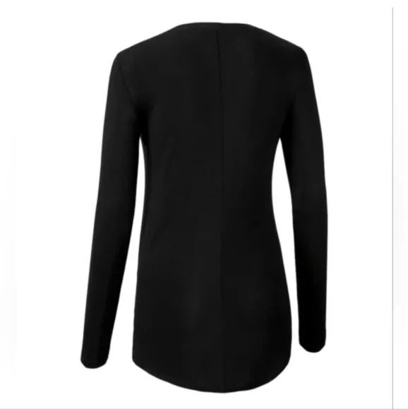 Womens Cabi Reveal Tee V Neck Stretchy Black size Small NWT - Picture 4 of 5